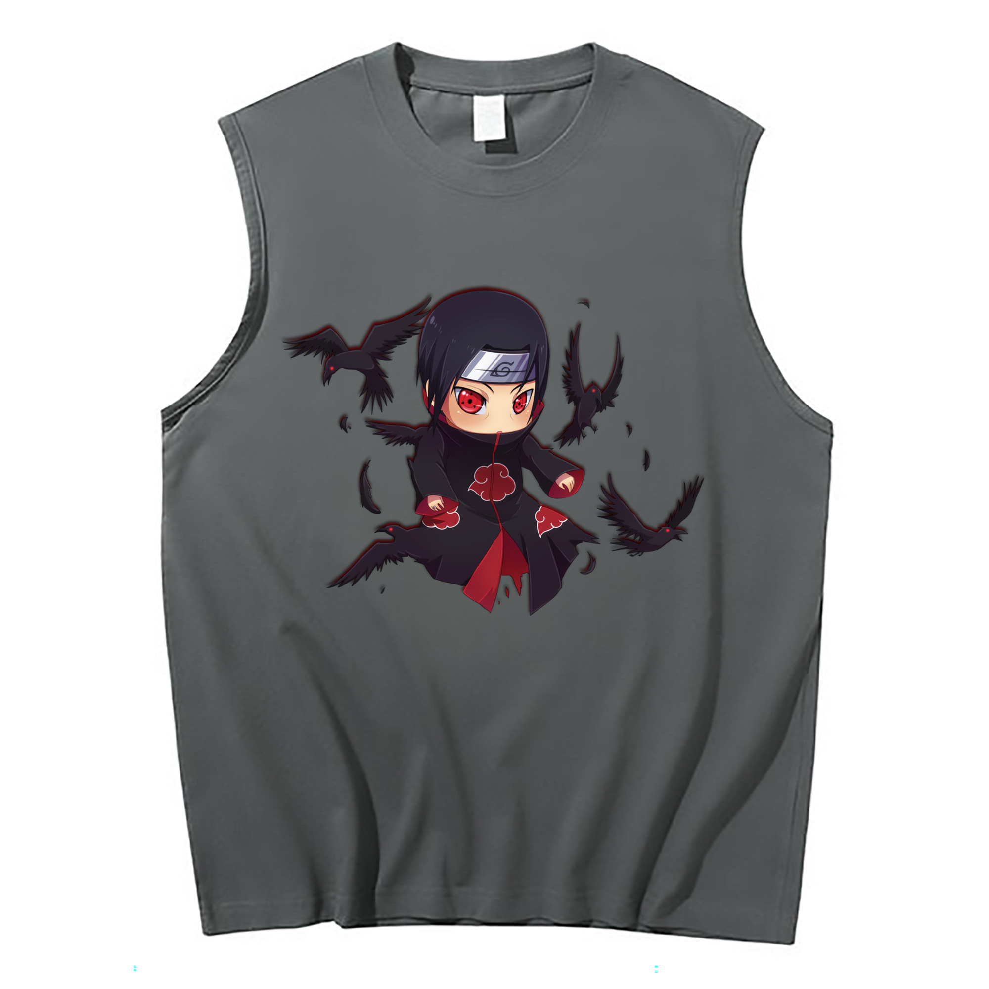 （画像用） NARUTO -ナルト- うちは イタチ Uchiha Itachi コットン100％タンクトップ（フロントプリント）